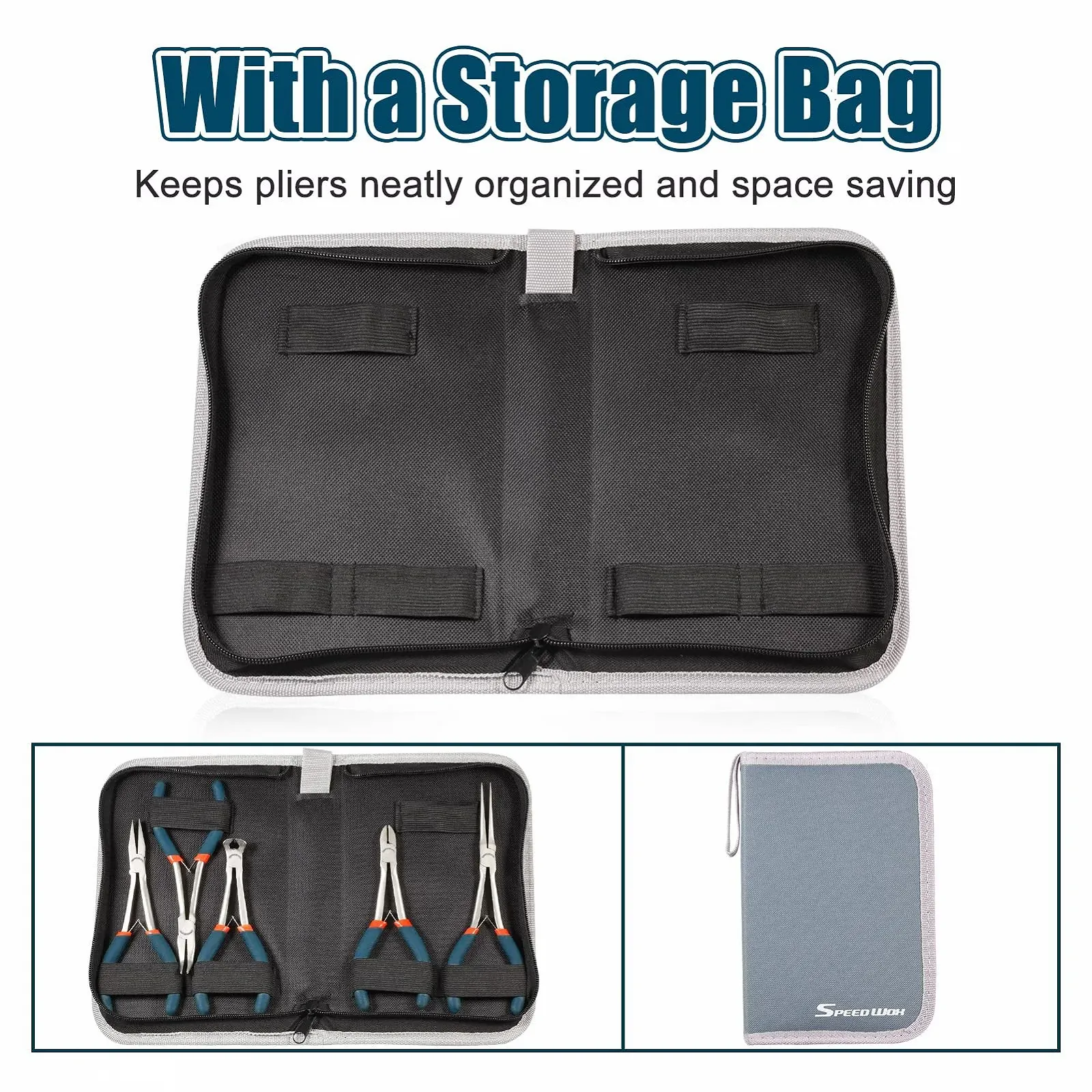 Набор мини-плоскогубцев SPEEDWOX 5 шт. с чехлом, включая плоскогубцы, торцевые кусачки, изогнутые плоскогубцы с длинным носом, диагональные плоскогубцы, плоскогубцы с игольчатым носом для рукоделия, ремонта, фото №3 Набор мини-плоскогубцев SPEEDWOX 5 шт. с чехлом, включая плоскогубцы, торцевые кусачки, изогнутые плоскогубцы с длинным носом, диагональные плоскогубцы, плоскогубцы с игольчатым носом для рукоделия, ремонта, фото №3