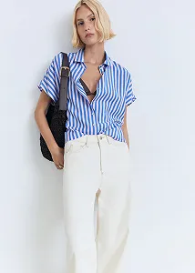 Жіноча блузка MAVI SHORT SLEEVE BLOUSE White Stripe - S - Фото 1