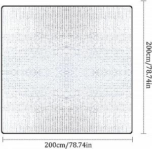 Коврик Алюминиевая фольга Двусторонний 200 x 200 см Серебристый synthetic.ua - Фото 1