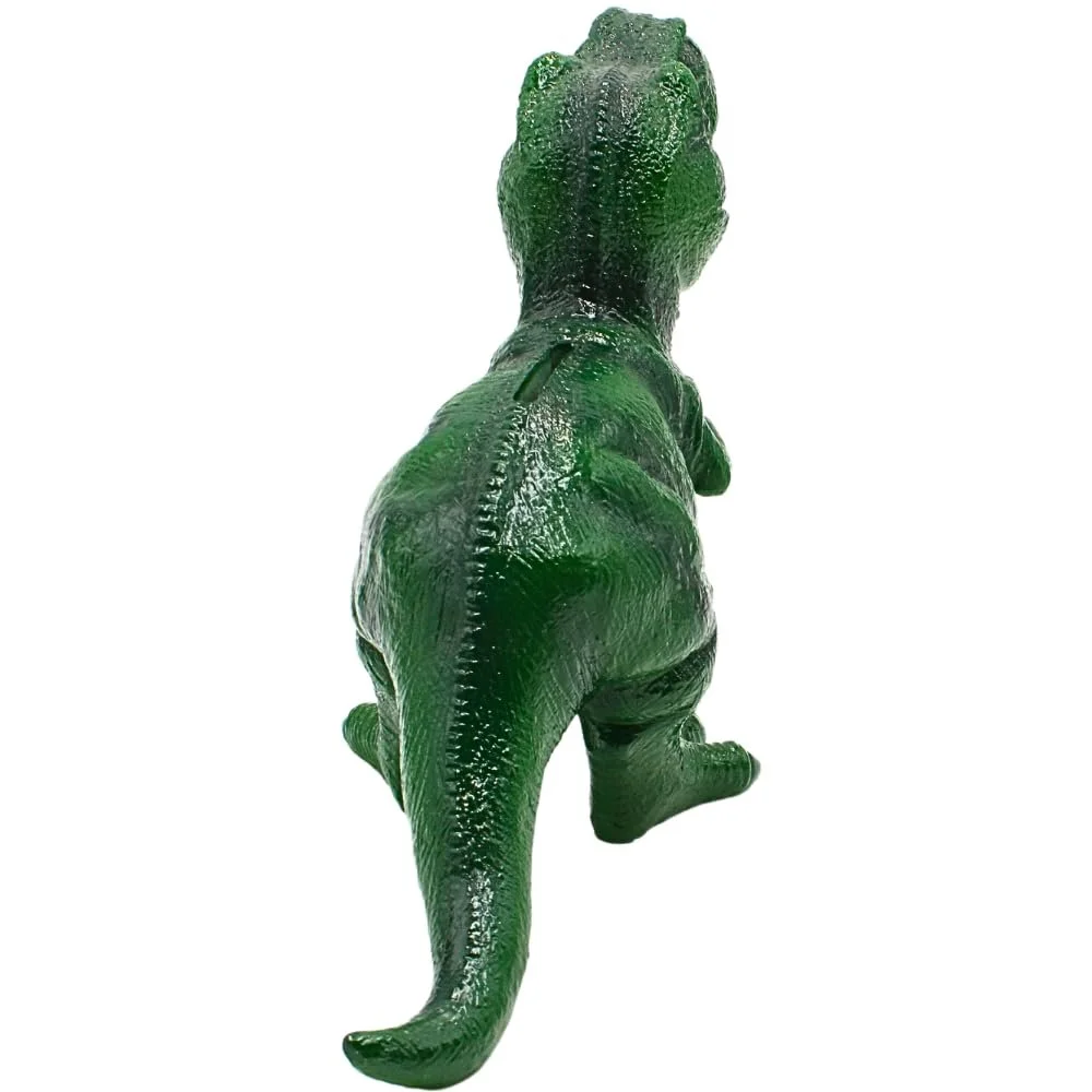 Скарбничка Dekohelden24 Dinosaurier T-Rex XXL Керамічна Зелена 22 x 32 см, фото №4