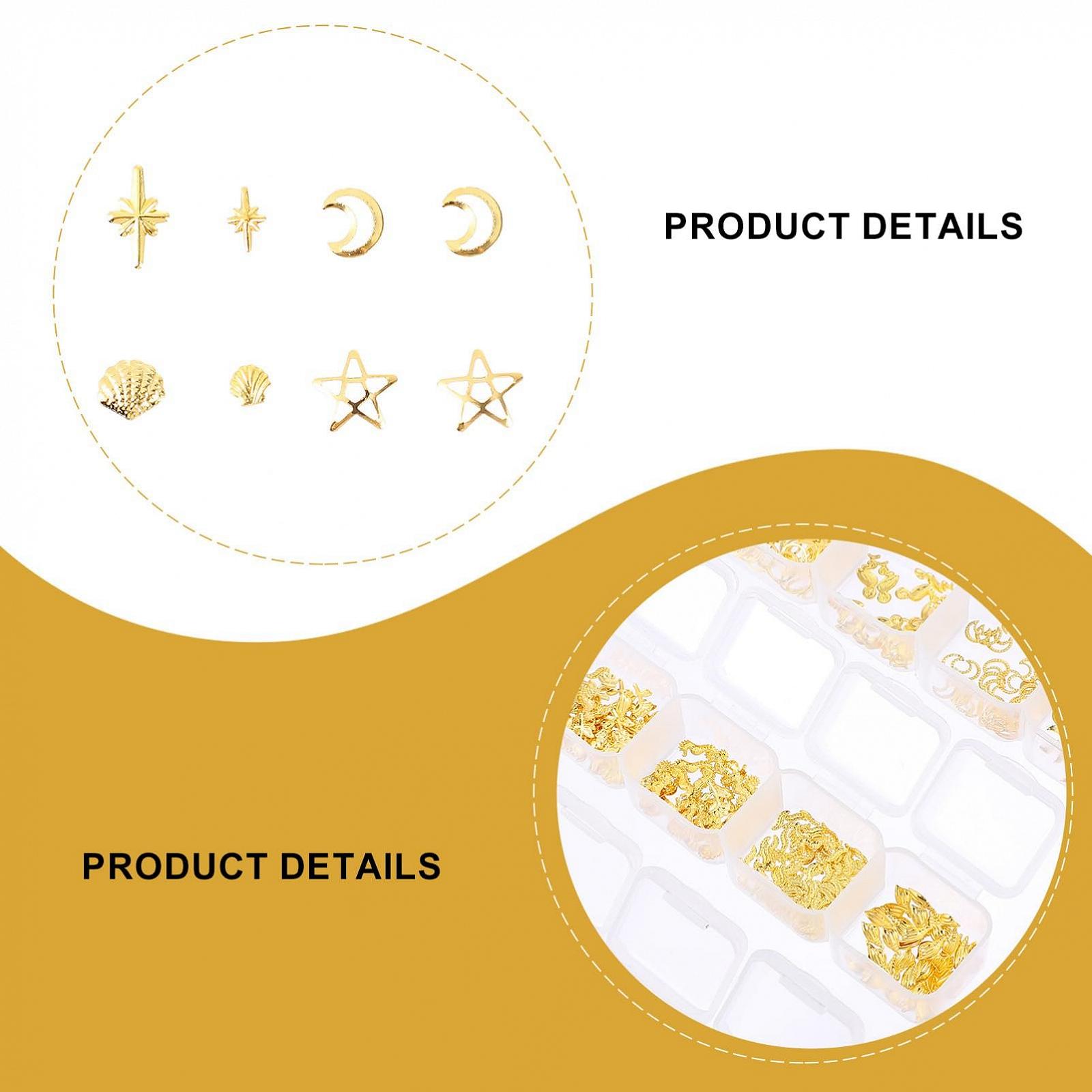 Прикраса для нігтів Тип: Зірки та Місяць, фото №8 Прикраса для нігтів Тип: Зірки та Місяць, фото №8