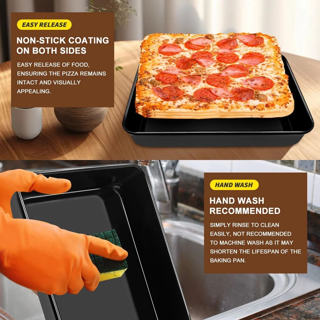 Форма для запекания прямоугольная эмалированная антипригарная 35 x 25 x 6 см белая, фото №6 Форма для запекания прямоугольная эмалированная антипригарная 35 x 25 x 6 см белая, фото №6