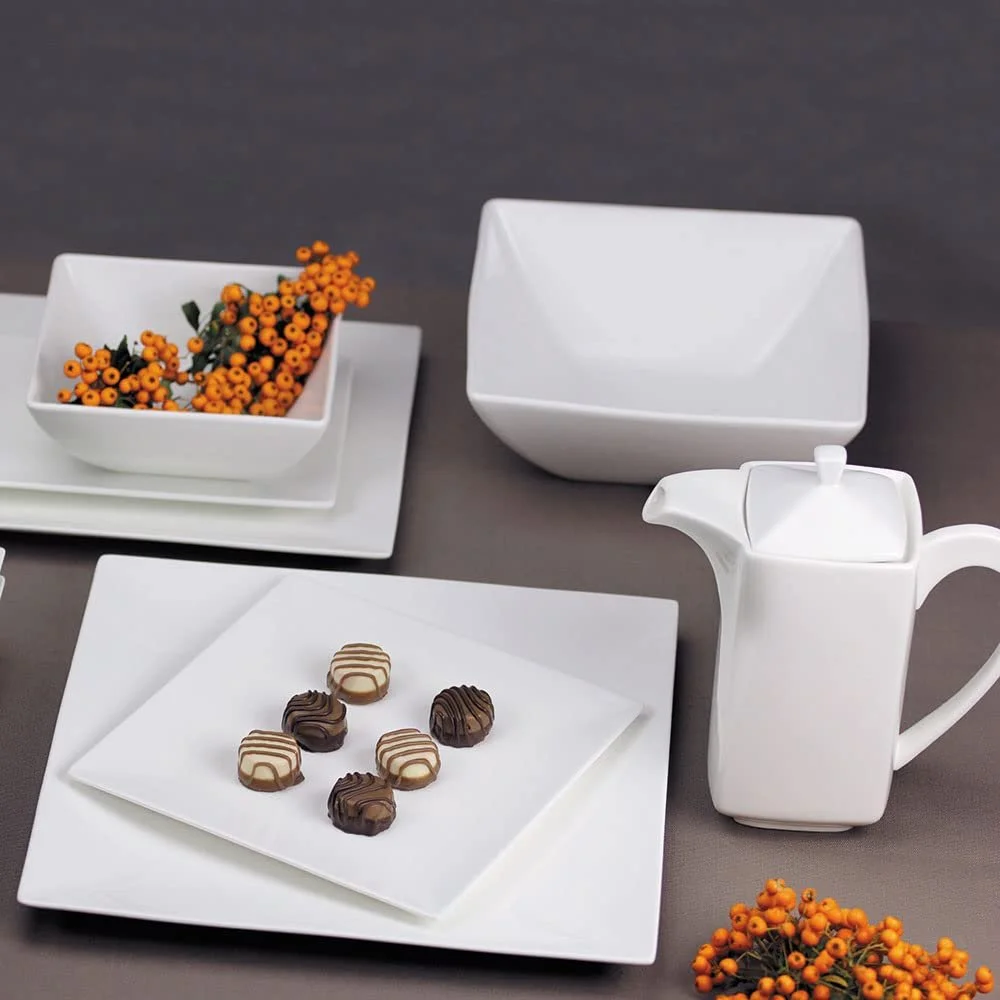 Миска Квадратная AMBITION Porto 14 см Белая, фото №4 Миска Квадратная AMBITION Porto 14 см Белая, фото №4