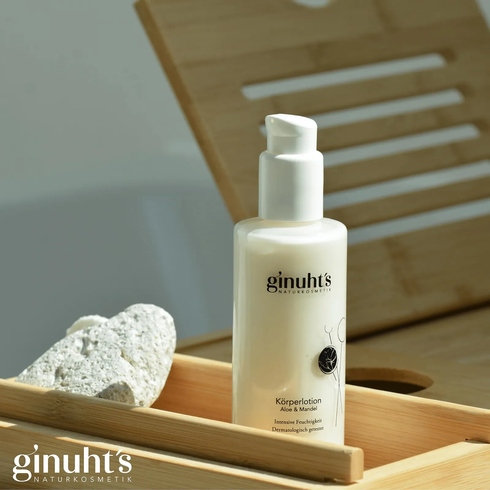 Лосьйон для тіла ginuht's NATURKOSMETIK, Інтенсивний догляд з алое вера та мигдалем, фото №6