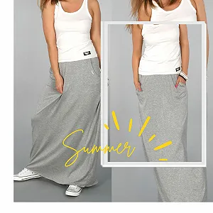 Спідниця Максі Літня Жіноча Смугаста або Однотонна synthetic.ua - Фото 1