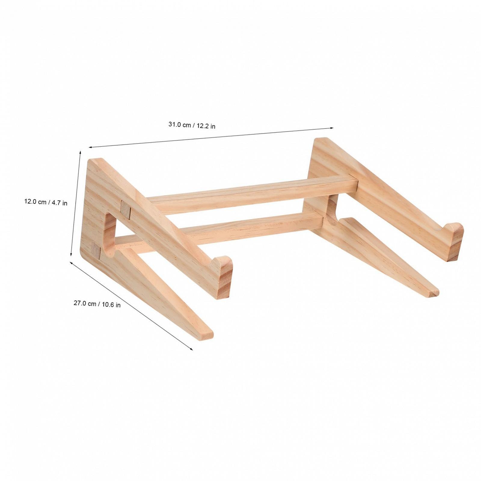 Підставка для ноутбука GALPADA Holz, дерев'яна зі стабільною конструкцією та циркуляцією повітря, ергономічна, фото №3