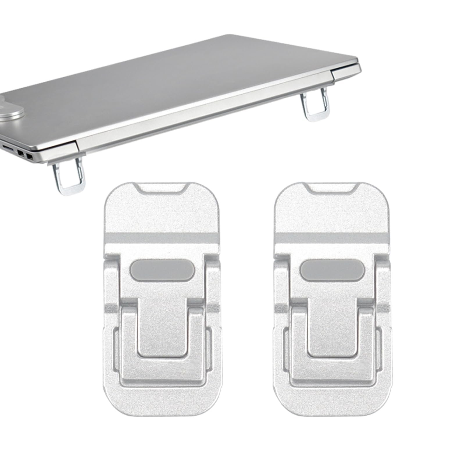Подставка для ноутбука Mini Цинковый сплав Складная Портативная Подставка-лифтер для компьютерной клавиатуры с 2 регулируемыми углами Наклейка Невидимая Серебристый, фото №1 Подставка для ноутбука Mini Цинковый сплав Складная Портативная Подставка-лифтер для компьютерной клавиатуры с 2 регулируемыми углами Наклейка Невидимая Серебристый, фото №1