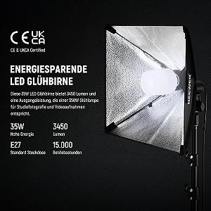 Комплект студійного освітлення NEEWER SF40 / 35 Вт / 5700 К / 40 х 40 см / Чорний synthetic.ua - Фото 1