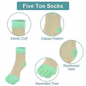 Носки с пятью пальцами flintronic Хлопок Женские для спорта, бега, отдыха synthetic.ua - Фото 1