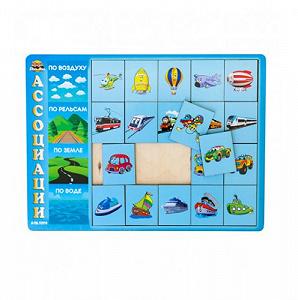 Деревянная игра Ассоциации виды транспорта [tsi169254-TSI] - Фото 1