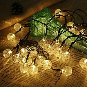 Гирлянда Solar AGM 60 LED Хрустальные Шары synthetic.ua - Фото 1
