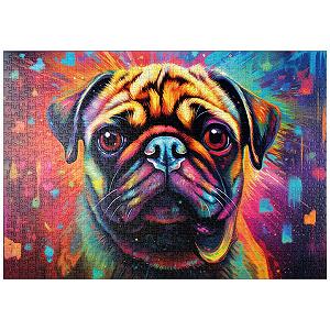 Пазл Starnberger Spiele MyPuzzle Special Collection Colourful Fantasy Pug 1000 элементов - Фото 1