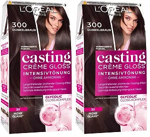 Фарба для волосся L'Oréal Paris Casting Crème Gloss Темно-коричневий № 300 (Коричневий), 1 шт (2 упаковки) - Фото 1