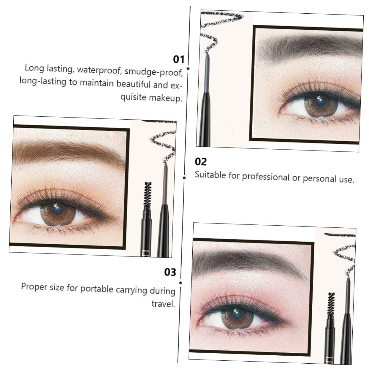 Інструменти для макіяжу брів FRCOLOR Triangular Pencil Mechanical Pencil Micro Eyebrow Pencil Світлий, фото №7