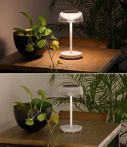 Настільна лампа LED DAWALIGHT акумуляторна вулична бездротова сенсорна IP54 Біла synthetic.ua - Фото 1