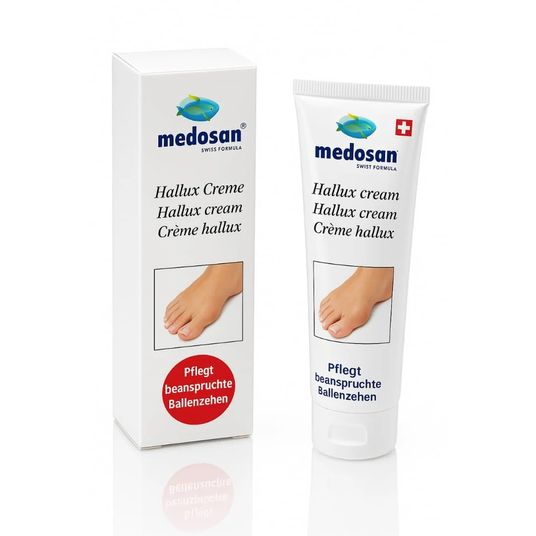 Крем для ухода за ногами Medosan Hallux Cream с миндальным маслом и конским каштаном для стоп с косточкой, фото №1
