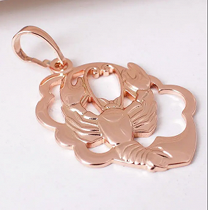 Позолочений кулон Рак-знак зодіаку synthetic.ua - Фото 1