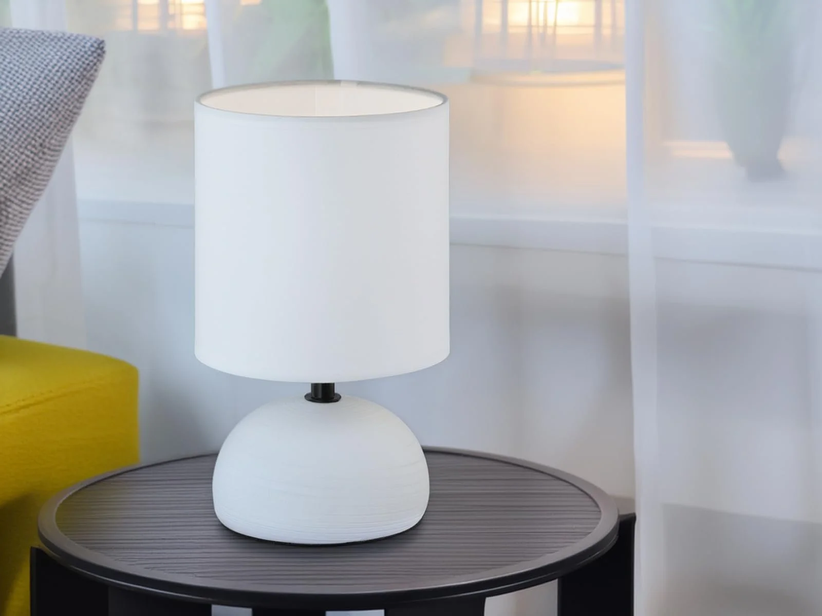 Настільна лампа Reality Leuchten R50351001 керамічна 14 x 14 x 23 см біла, фото №5