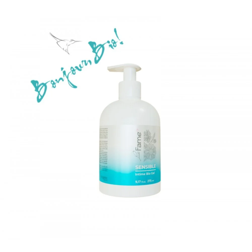 Биогель для интимной гигиены «sensible» с молочной кислотой, д-пантенолом и экстрактами лекарственных растений серии La Fame, 275 мл, фото №1