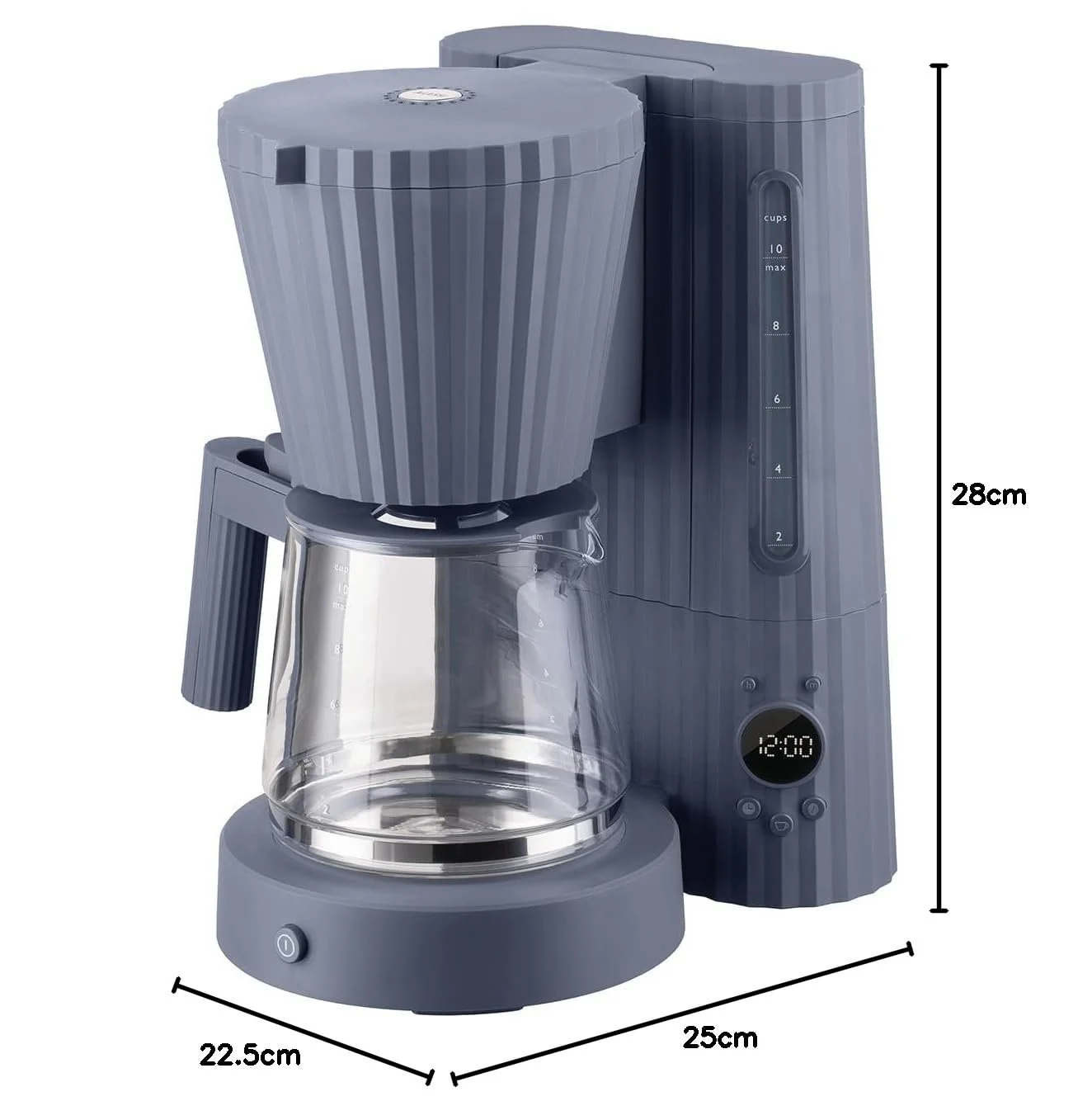 Капельная кофеварка Alessi Plissé MDL14 G 1500 мл 1100 Вт Серая, фото №7