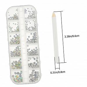 Стрази для нігтів Healeved Великі стрази Діаманти для нігтів synthetic.ua - Фото 1