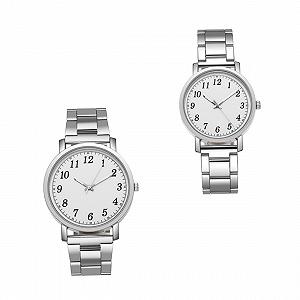 Часы Парные PartyKindom Кварцевые Серебро Белый - Фото 1