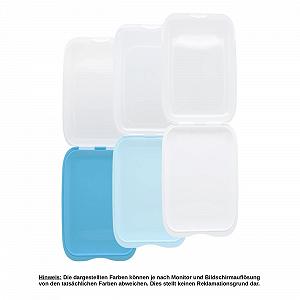 Набір контейнерів для продуктів Stackable 3 шт. Світло-блакитний, білий synthetic.ua - Фото 1