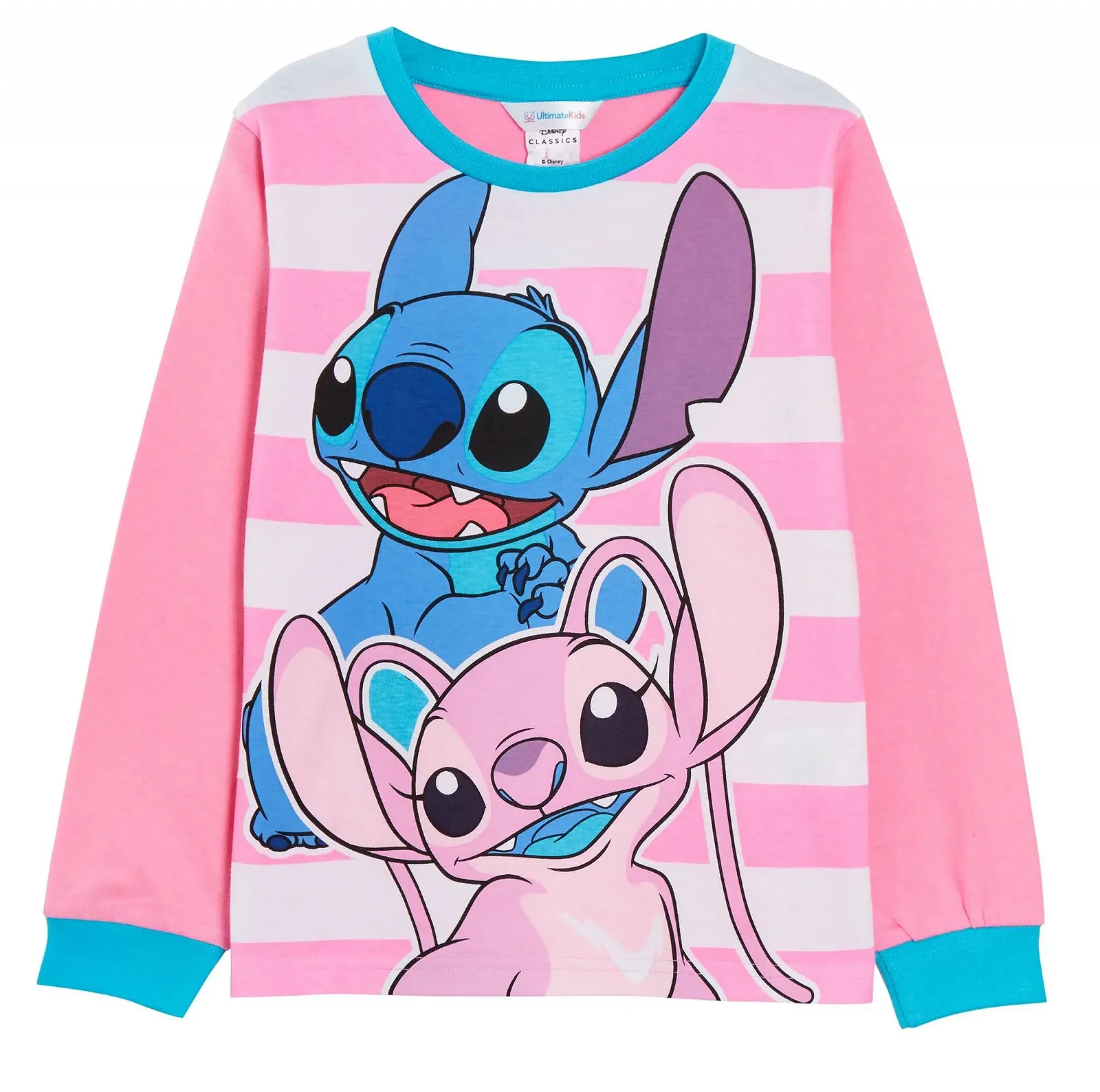 Піжама Lilo & Stitch Angel для дівчат, дитячий комплект: футболка з довгими рукавами, фото №2