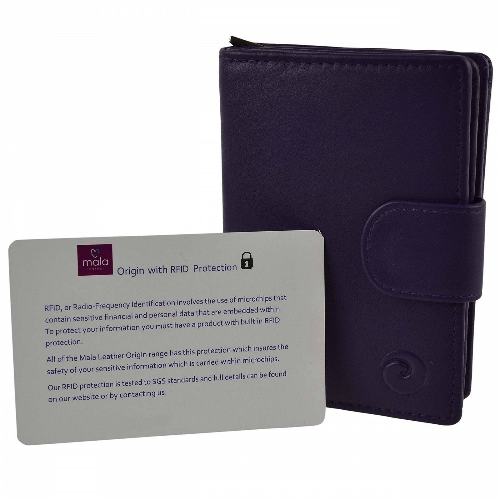 Женский кожаный кошелек Mala Compact RFID Protection Origin Collection Classic в подарочной коробке, фото №4