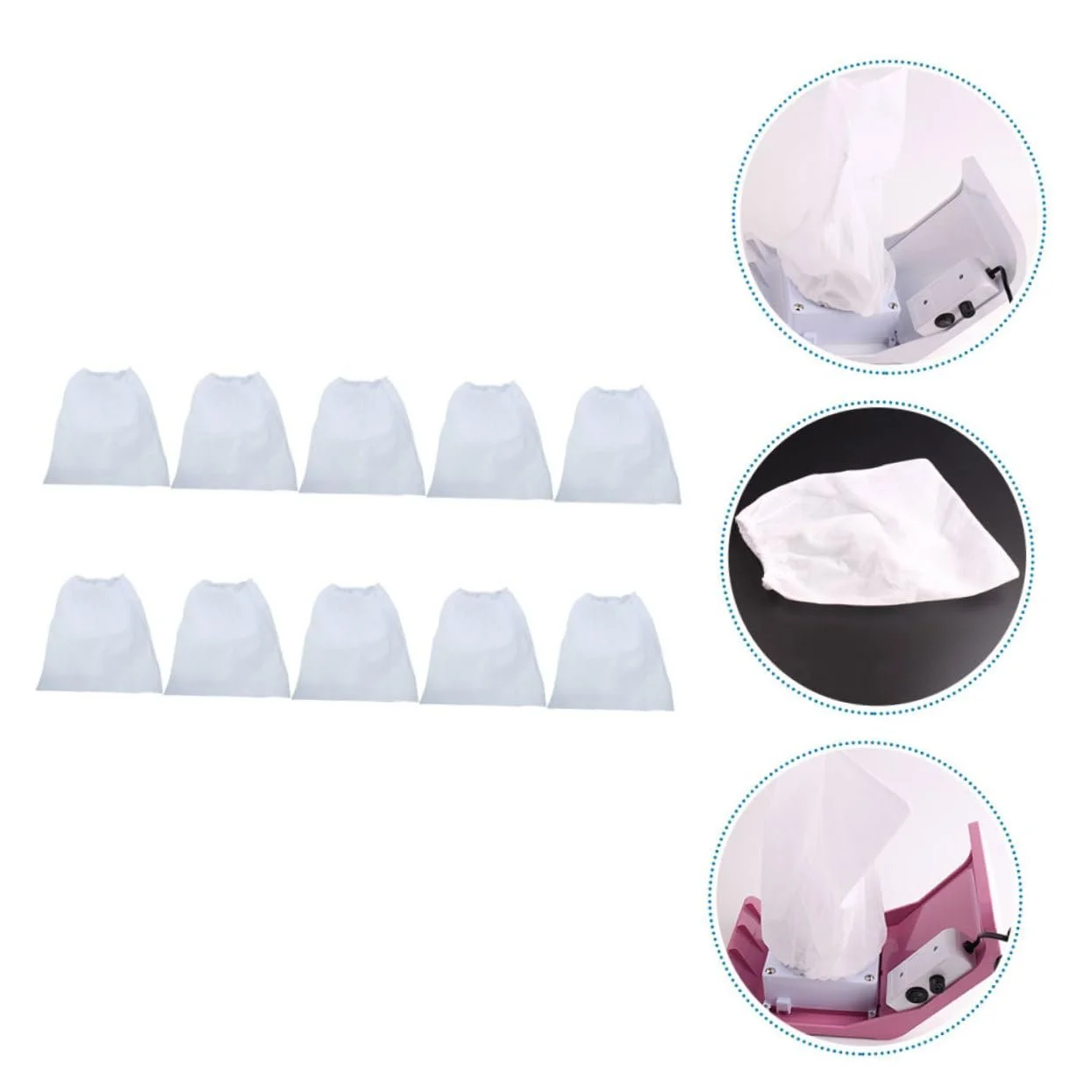 Мешок для сбора пыли для ногтей Healvian Elastische Vlies, набор 10 штук для салонного использования, фото №6 Мешок для сбора пыли для ногтей Healvian Elastische Vlies, набор 10 штук для салонного использования, фото №6