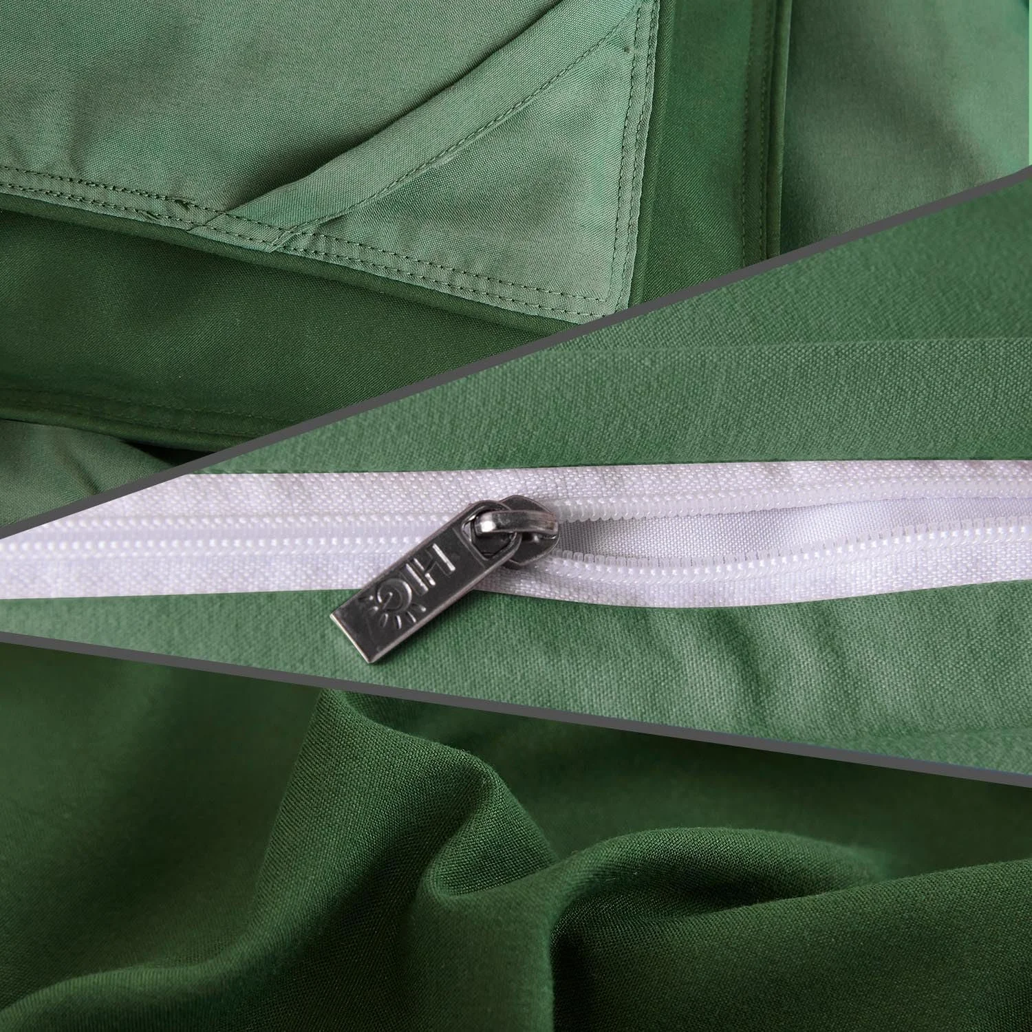 Покривало HIG 240 x 260 см + 2 наволочки 65 x 65 см, зелена, фото №7