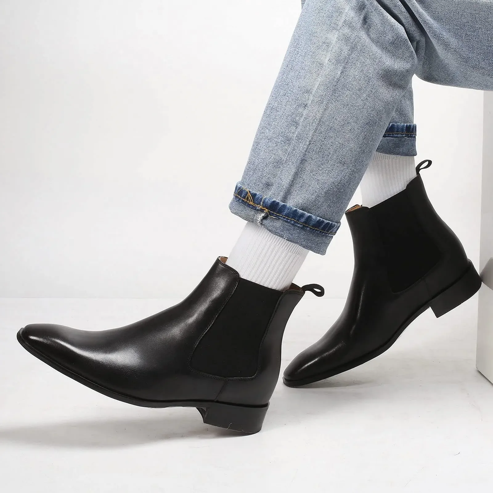 Челсі CHAMARIPA Шкіряні Чорні, фото №3