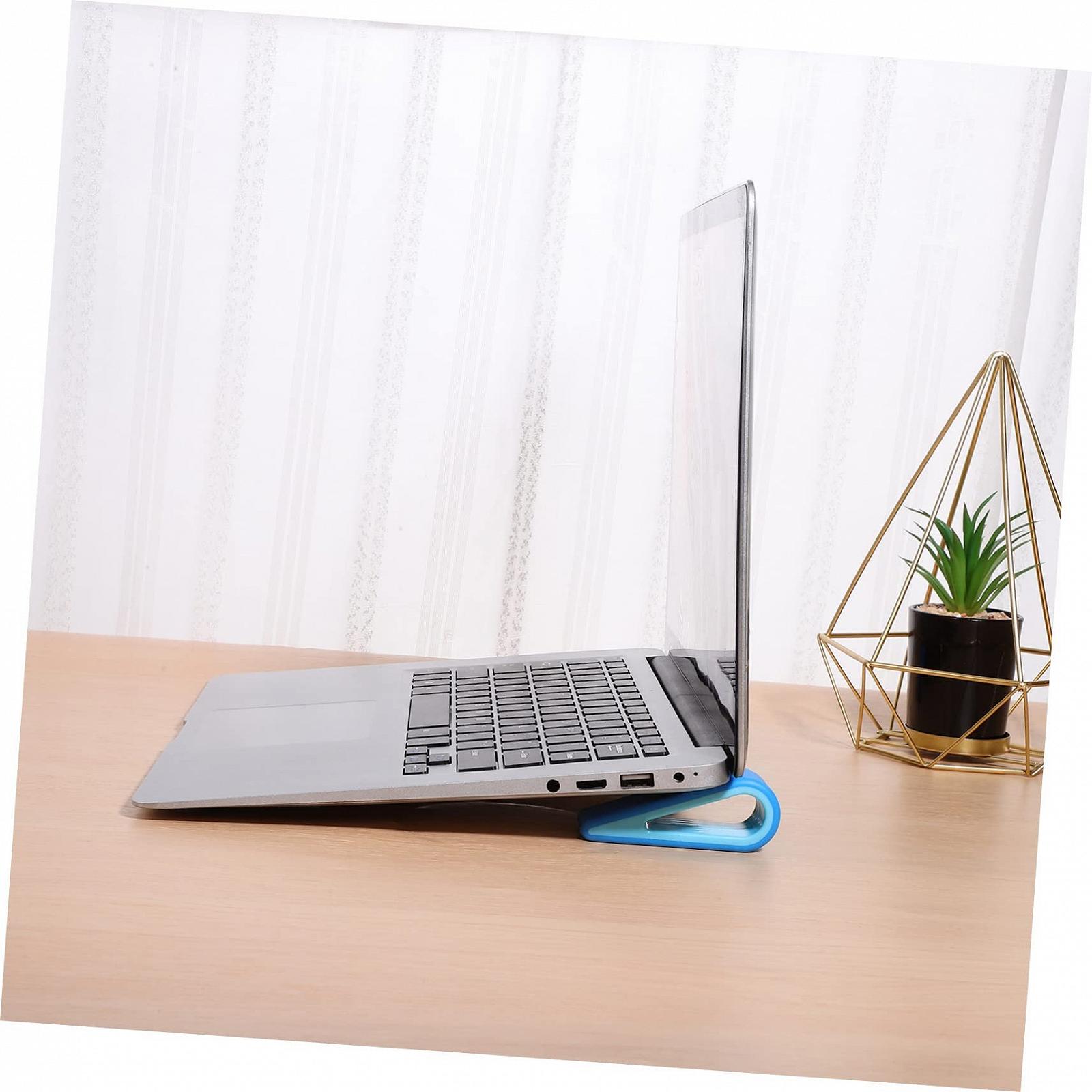 Підставка для ноутбука пластикова 4 шт. з кабельною організацією, ергономічна, кут огляду, фото №9