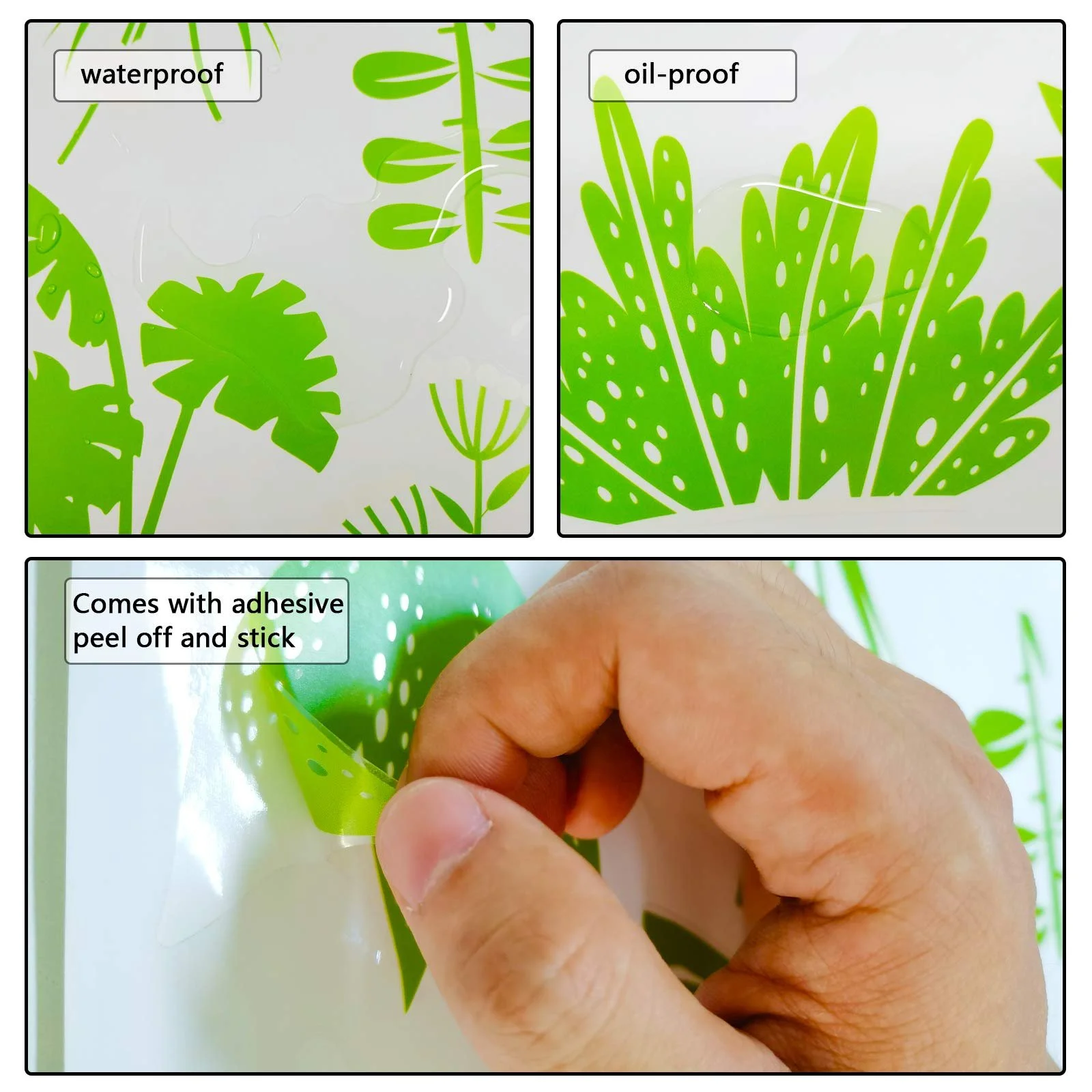 Наклейки двосторонні Зелені рослини Знімні Для вікон і стін, фото №6 Наклейки двосторонні Зелені рослини Знімні Для вікон і стін, фото №6