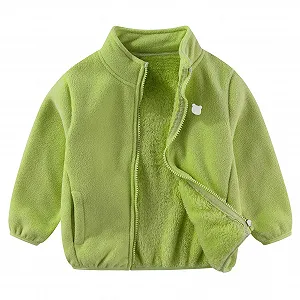 Флісова куртка для малюків Gajaous, тепла на повній блискавці з довгими рукавами для хлопчиків, осінній, весняний, зимовий верхній одяг - Фото 1