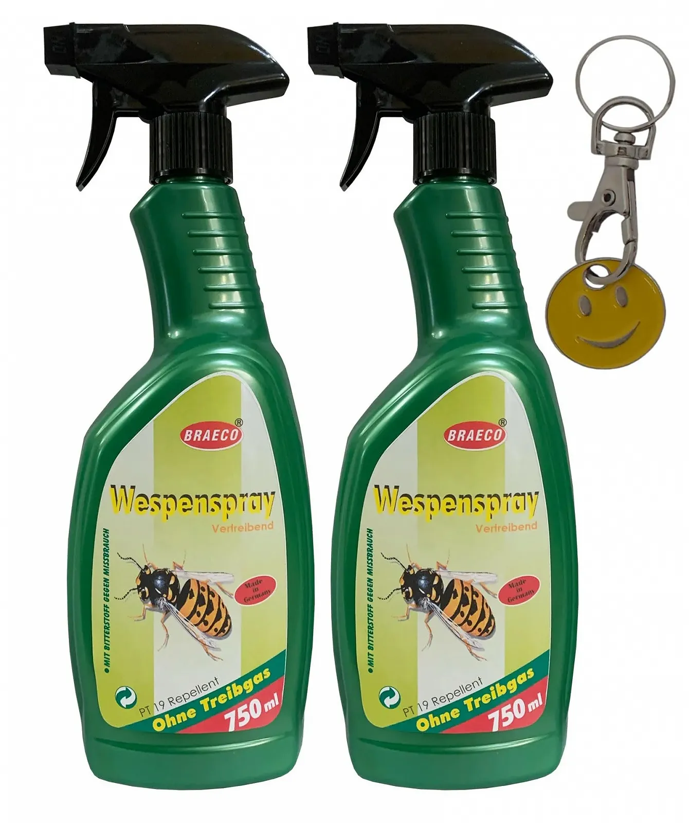 Спрей від ос Braeco PT 19 2 x 750 ml + жетон для візка ILODA, фото №1