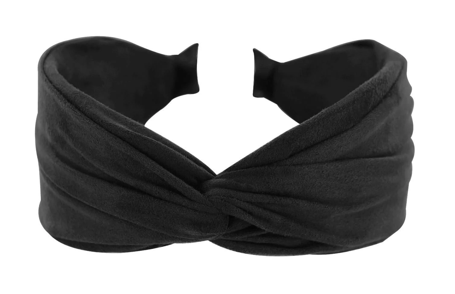 Широка пов'язка на голову Axy з вишуканим вузлом з легкої фланелевої тканини, фото №1