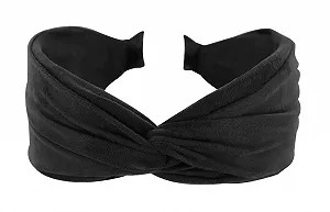 Широкая повязка на голову Axy с изысканным узлом из легкой фланелевой ткани. - Фото 1