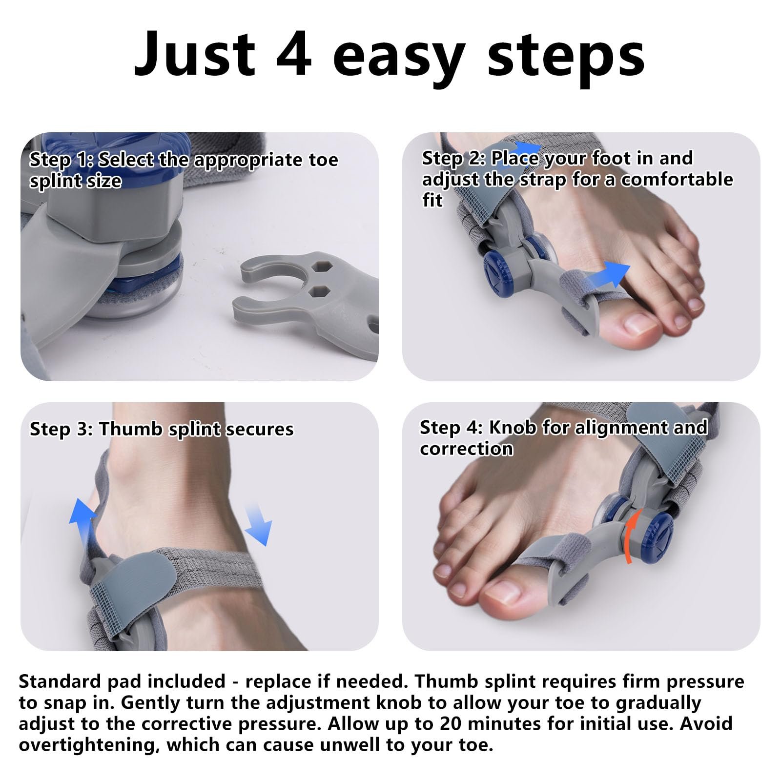 Коректор великого пальця стопи Регульований, фото №5