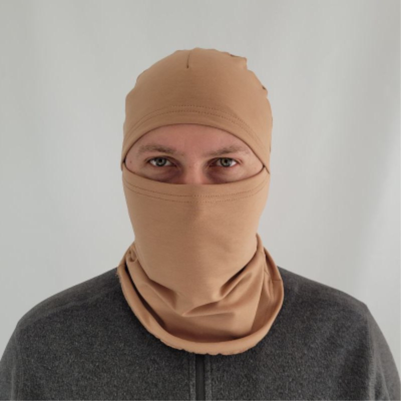 Балаклава тактическая двунитка вискозная ВСУ ЗСУ 1067 7254 койот, фото №1