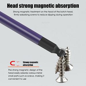 Набір Головка кульова Шестигранна викрутка Bit 75 мм 1/4 дюйма Магнітна Шестигранна насадка Ударні Гайковерт вставки Набір 2/2.5/3/4/5/6/8/10/12 мм S2 Кульовий кінець Шестигранний Набір шестигранних ключів synthetic.ua - Фото 1