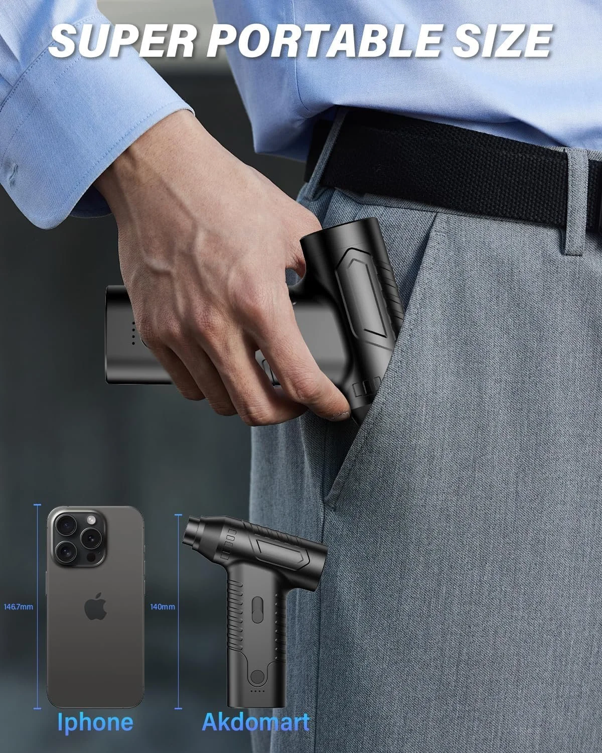 Электрическая воздуходувка AK-01 150 000 RPM 4000 mAh, фото №4