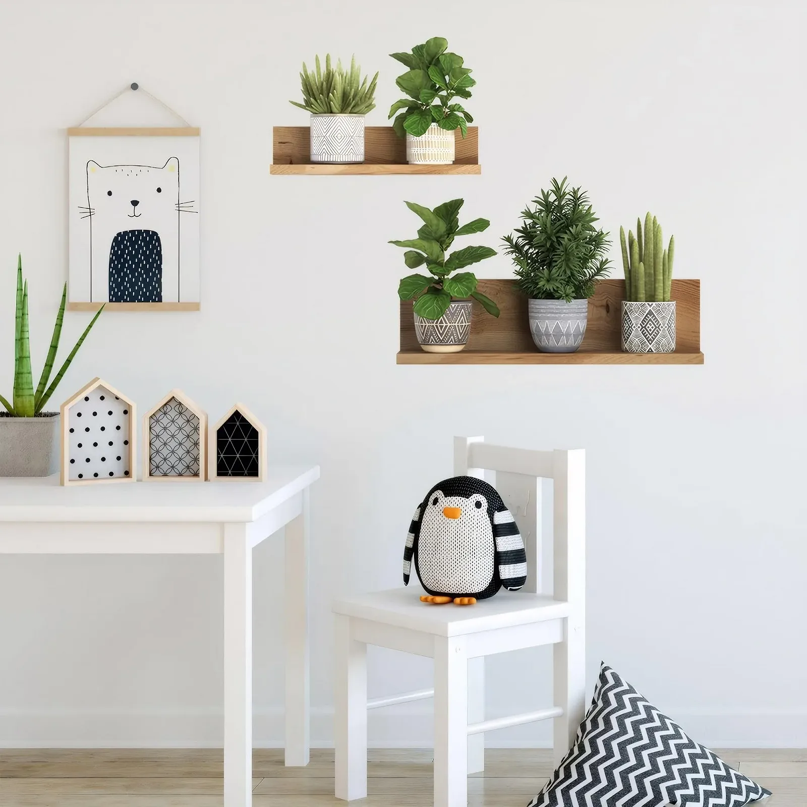 Наклейка на стіну Рослини 3D Кактус Квіти Бонсай Ваза Самоклейна 3 шт., фото №3 Наклейка на стіну Рослини 3D Кактус Квіти Бонсай Ваза Самоклейна 3 шт., фото №3