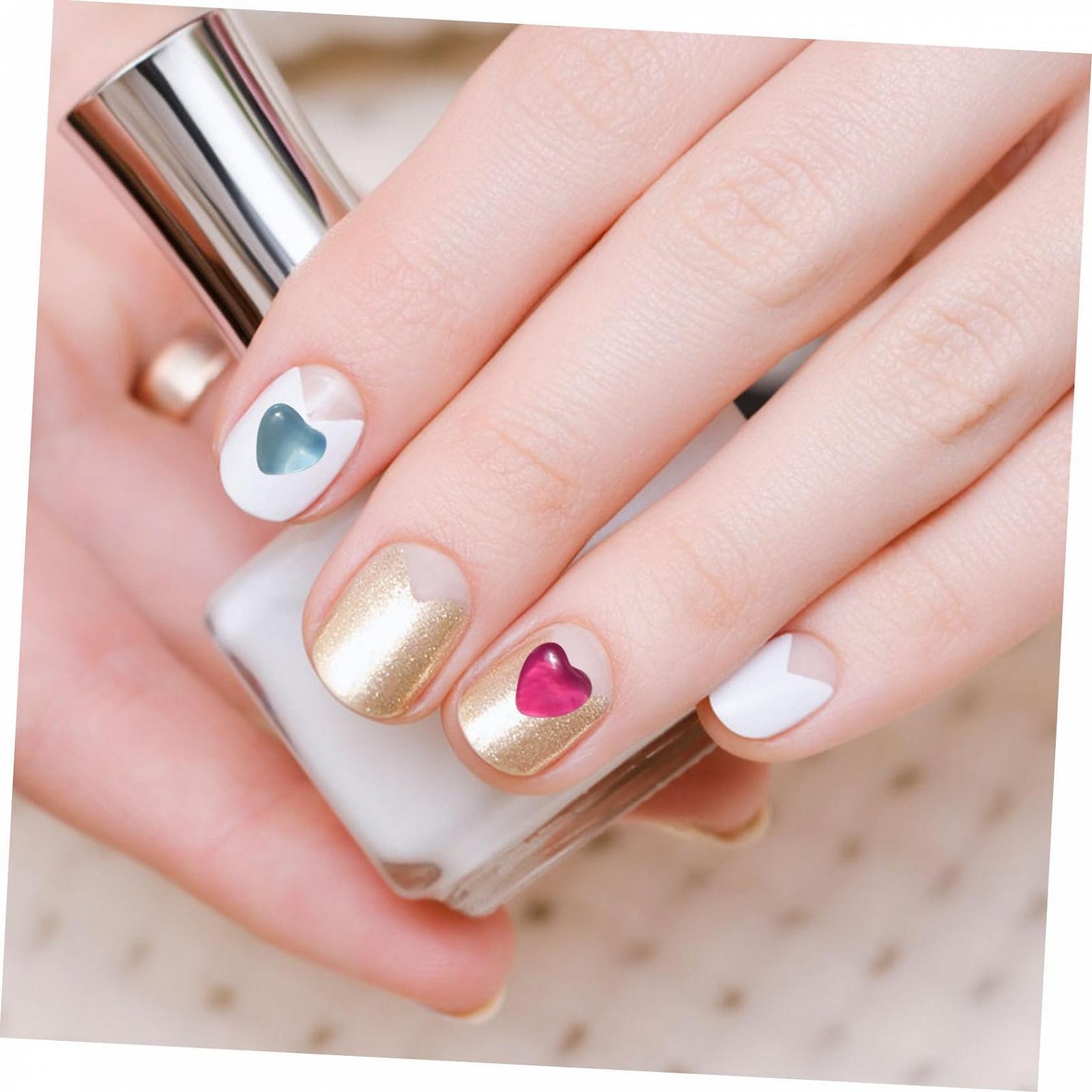 Украшения для ногтей Сердце Бренд Маникюрные аксессуары Подвеска-сердце для ногтей DIY Маникюрные украшения Мелкие украшения Смола Miss Christmas 100 шт, фото №4