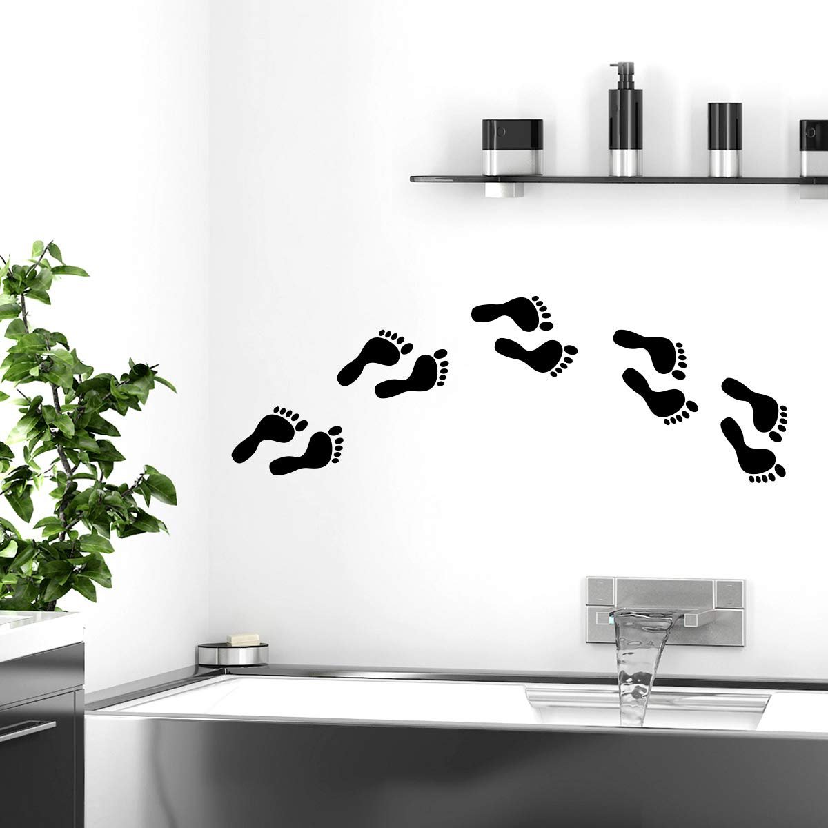 Наклейка на стіну Wandkings Footprints 10 x 11 см 33 кольори Black, фото №2