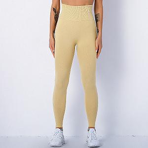 Леггинсы женские спортивные 10912 M бежевые - Фото 1