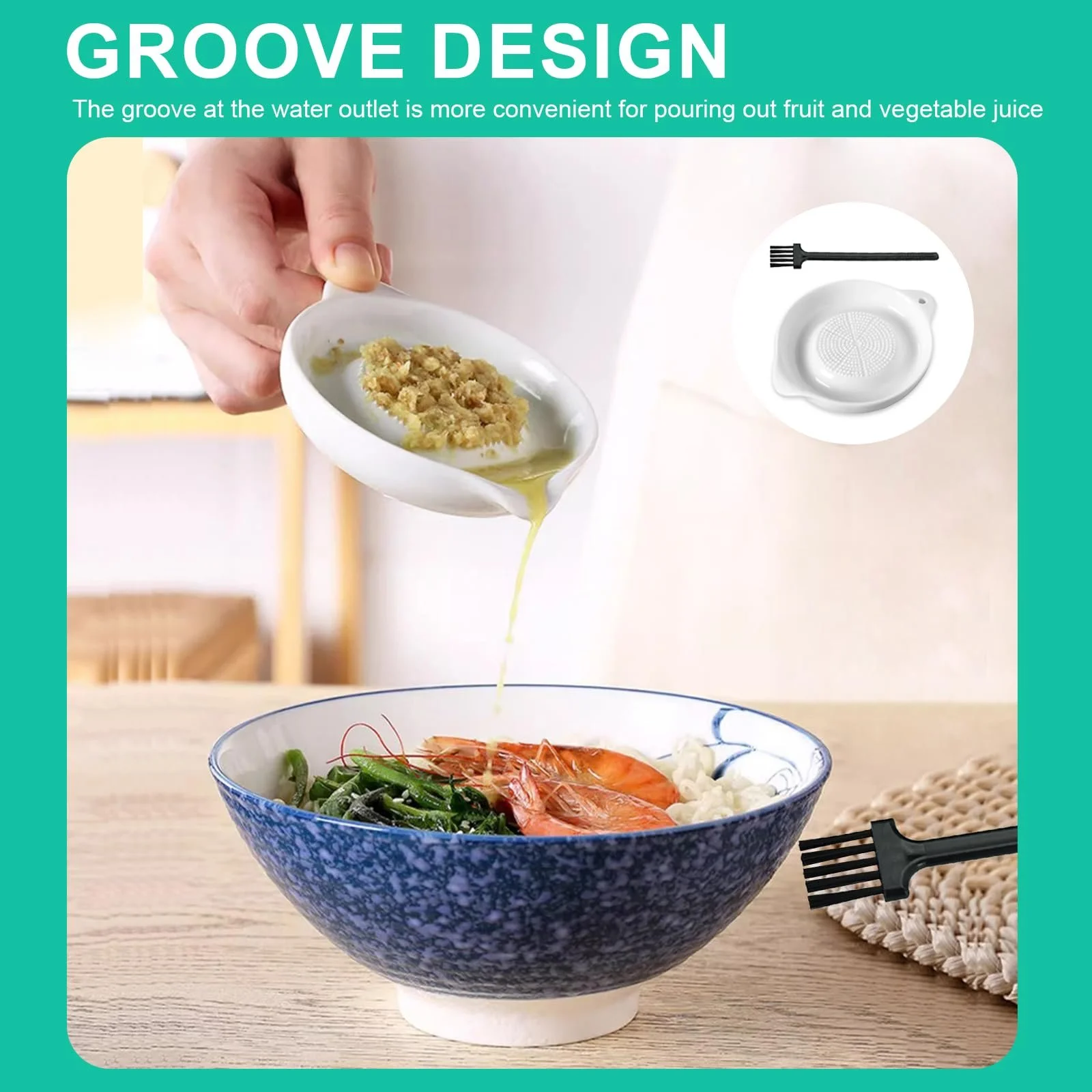 Набор керамической терки, круглый фарфоровый., фото №6 Набор керамической терки, круглый фарфоровый., фото №6