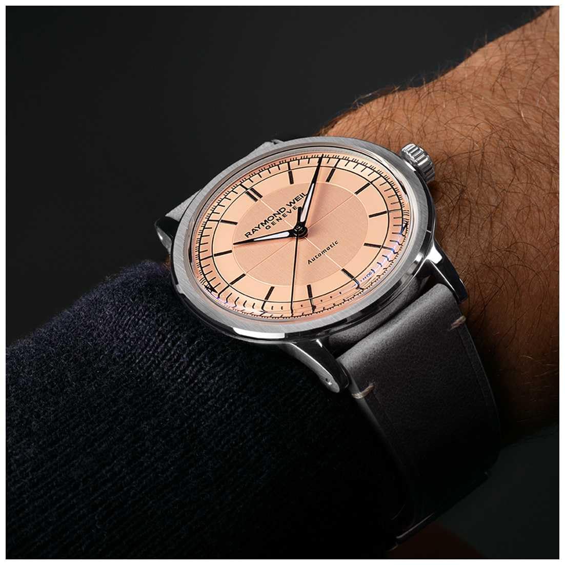 Автоматичний годинник Raymond Weil 2925-STC-80001, сірий, ремінець, фото №5