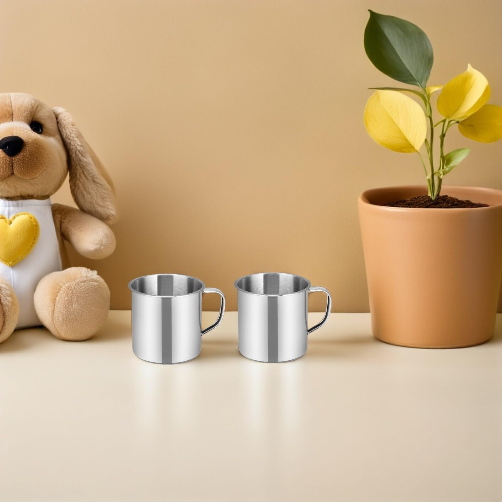 Набор из 6 стальных стаканов для воды, герметичные стаканы, идеально подходят для детского сада и школы, прочная конструкция, легко моются, идеально подходят для молока и воды, фото №5