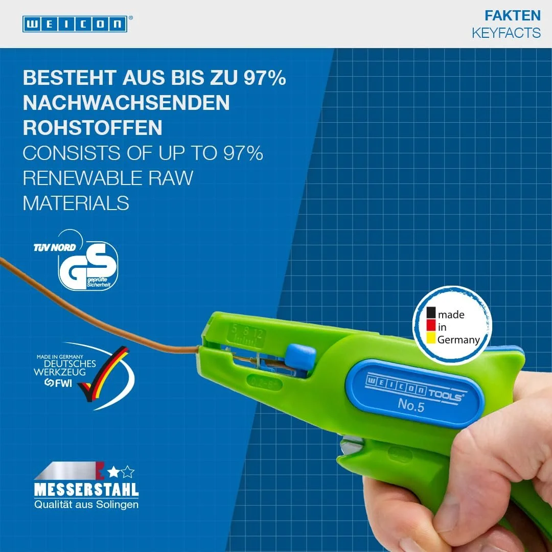 Стриппер автоматический WEICON Tools Green Line No. 5, фото №4